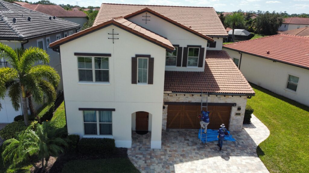 Aerial view of home exterior in Central Florida